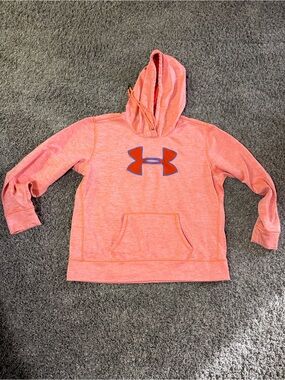 Under Armour Light Orange Logo Pullover Hoodie